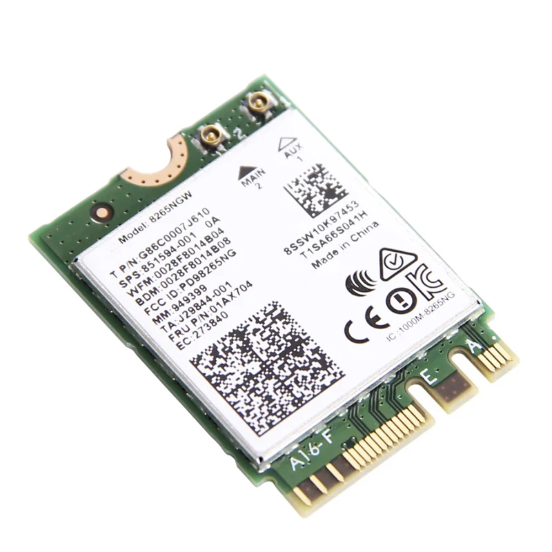 Wireless-AC 8265 Dual Band 2.4G/5Ghz Wifi Bluetooth Wlan For  8265NGW NGFF 802.11ac 867Mbps 2x2 MU-MIMO BT 4.2 Card