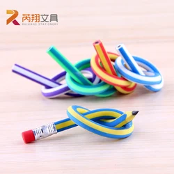 2020 New Arrival 5PCS Korea Cute Stationery Colorful Magic Bendy Flexible Soft Pencil with Eraser Student School Office Supplies