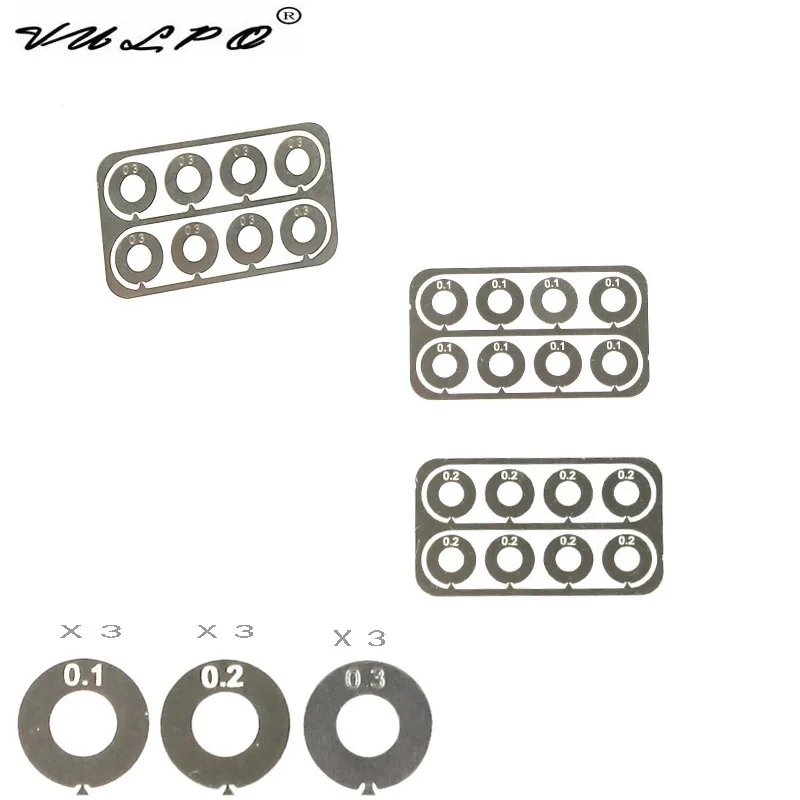 VULPO 3Pack/Lot Super Precision Stainless Steel Shim Set 0.1mm 0.2mm 0.3mm For AEG Gearbox