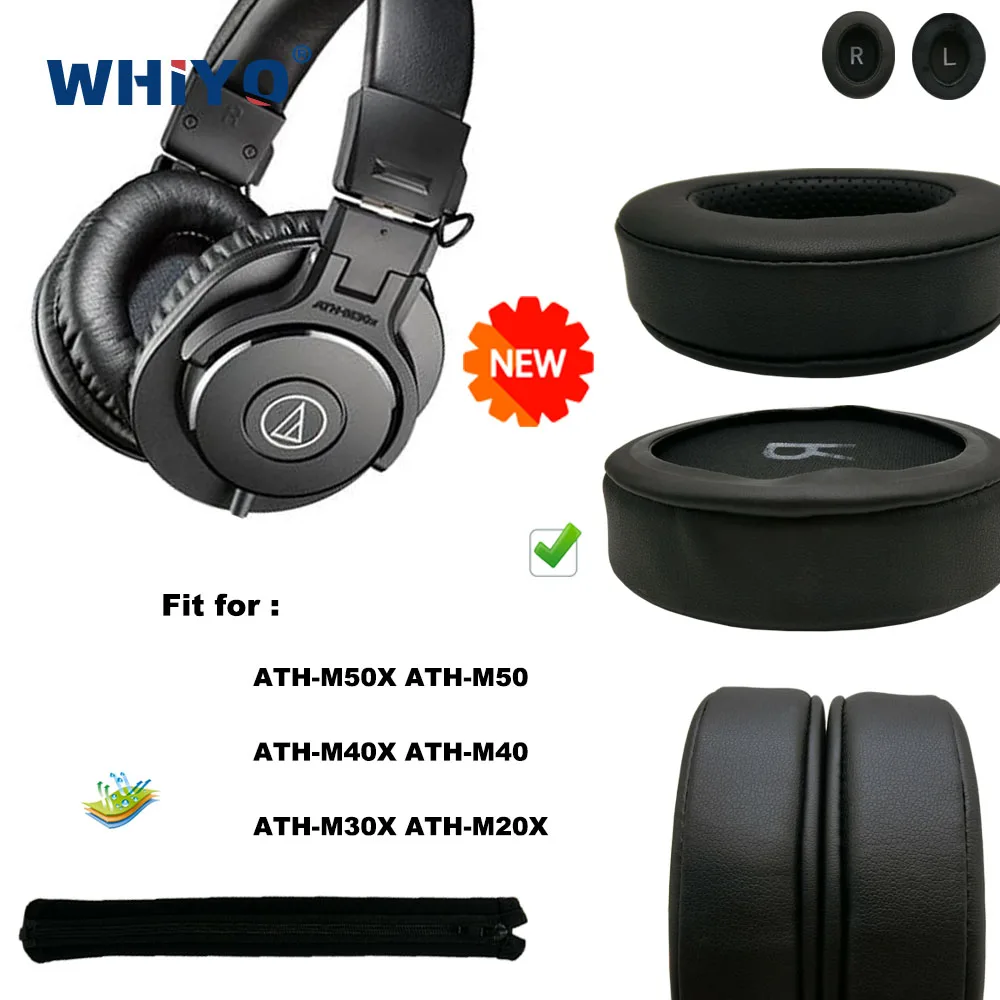 New Upgrade Replacement Ear Pads for ATH M50X, M50, M40X, M40, M30X, M20X Headset Parts Leather Cushion Velvet Earmuff Earphone