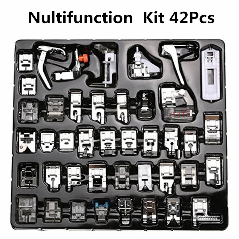 30/32/42/48/52/62 Pcs Sewing knitting crochet Domestic Machine Blind Stitch Darning Presser Foot Feet Kit Set For Brother Singer