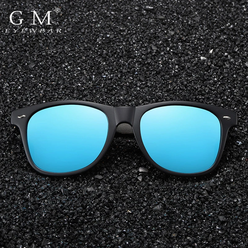 GM New Arrivals Black Wooden Polarized Sunglasses for Men Bamboo Sunglasses Red UV400 Lenses Fashion Driving Shades