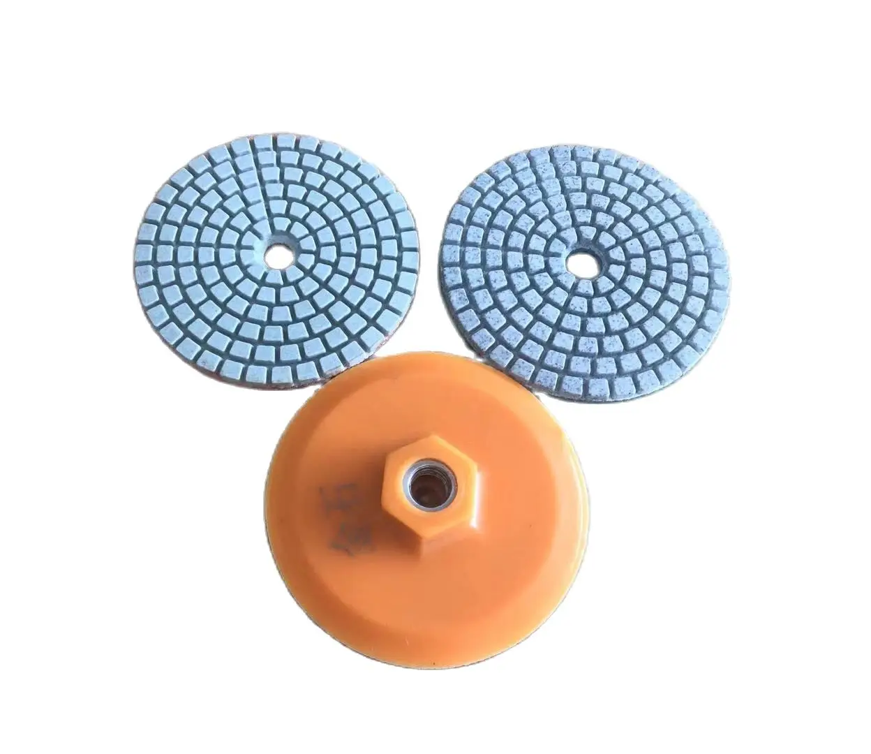 

5PCS/1Set 3 Inch 75mm Diamond Wet Polishing Pad With 1 M14 Backer Pad For Grinding Granite Stone Concrete Marble