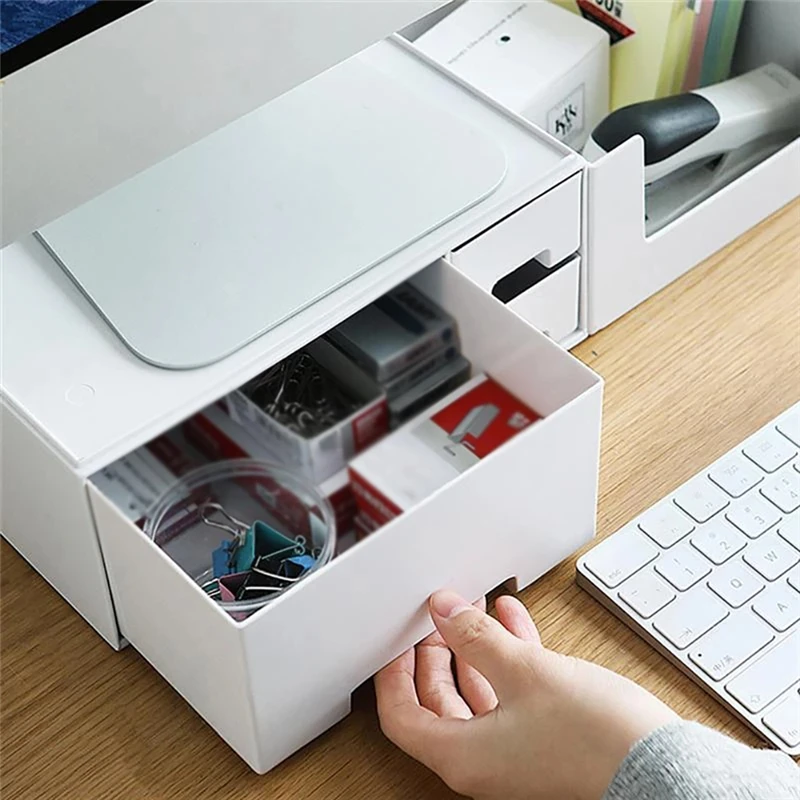 Multi-function Desktop Computer Monitor Stand Keyboard Storage Holders Computer Screen Riser Home Laptop Storage Stand