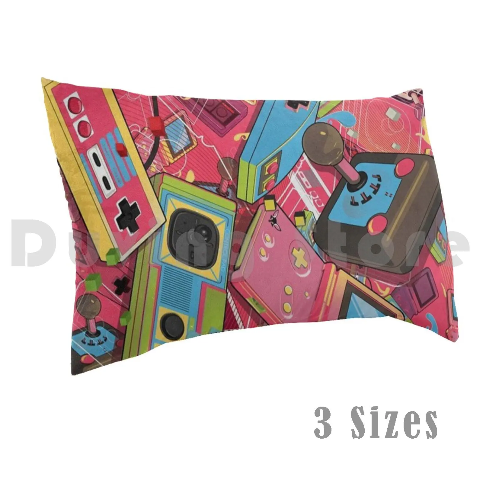 Video Game Pillow Case Printed 50x75 Switch Joycons Controller Video Game Gaming Console