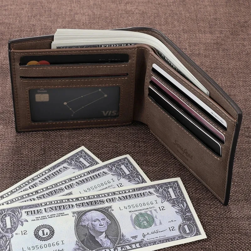 Custom Wallet Picture Wallet Engraved Wallets For Men Bifold Custom engraving Inscription picture High Quality PU Leather Walle