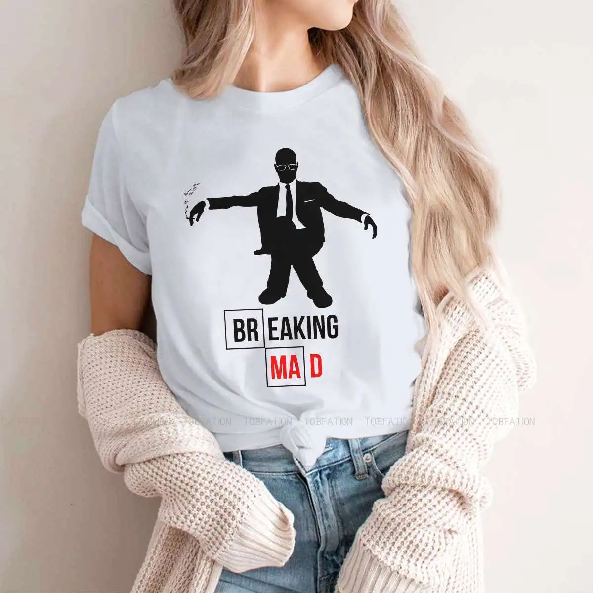 Bad Men Essential Feminine Shirts Breaking Bad Walter White TV Show Oversized T-shirt Harajuku Vintage Female Top