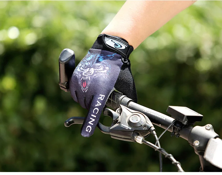 Herrenhandschuhe, Sommer, Frühling, Wolfsschädel, atmungsaktiv, rutschfest, Touchscreen, Radfahren, Sport, Motorrad, Übung, Damen, Rennhandschuhe – Detail 9