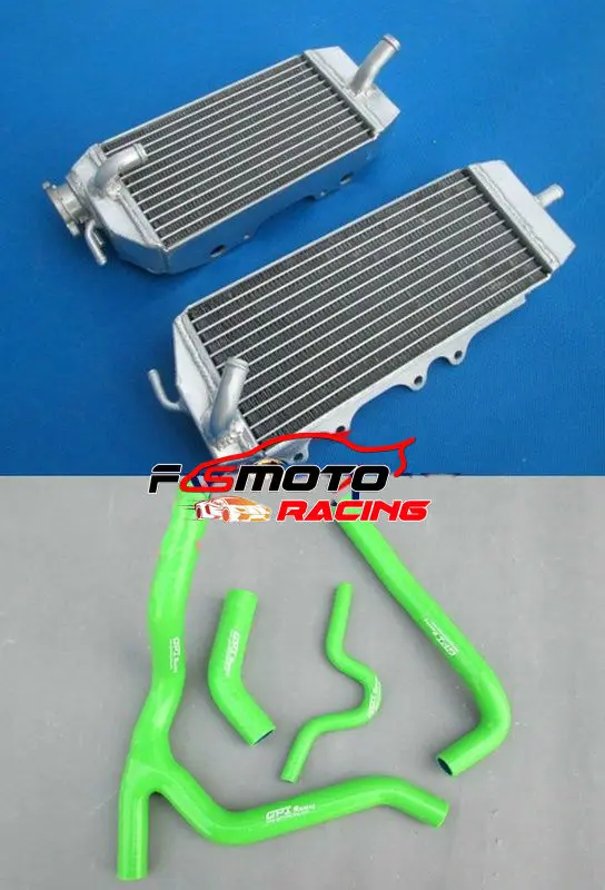 All Aluminum Racing Radiator + Silicone Hose For 2006-2008 Kawasaki KXF250 KX250F KXF 250 KX 250 F 2006 2007 2008