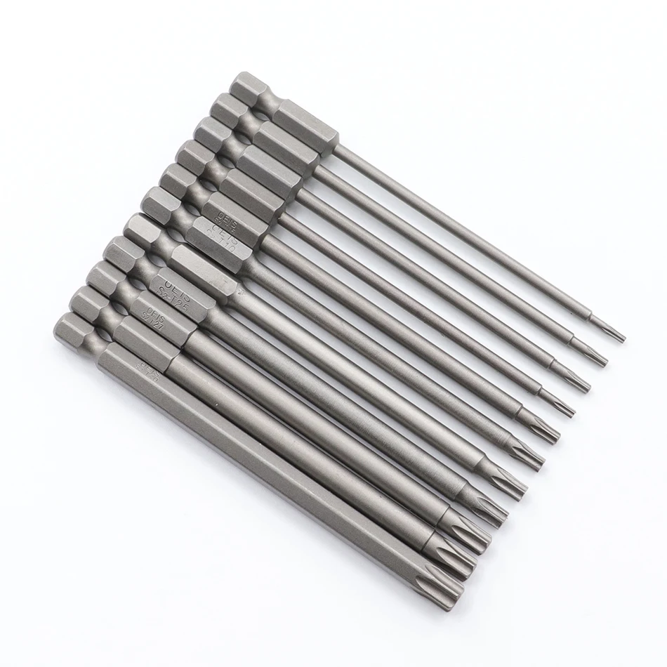 1 pz 100mm cacciavite Torx magnetico bit T6-T40 cacciavite elettrico bit T6, T7, T8, T9, T10, T15, T20, T25, T30, T40