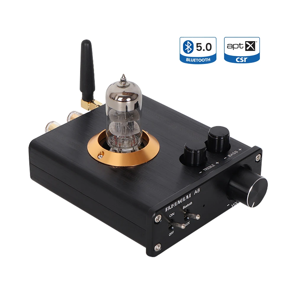 PJ.MIAOLAI TPA3116 Bluetooth 5.0 6N3N Tube Amplifier MAX9722  Stereo Amp Power Amplifier Sound Amplifiers Home Theater 40W×2