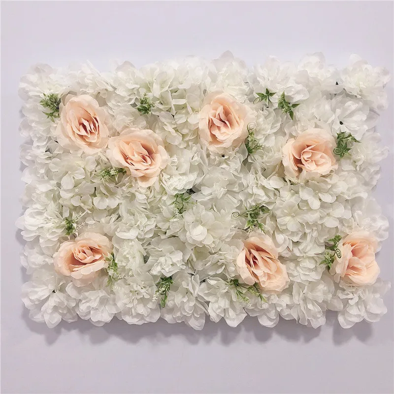 Roze Zijde Roos Bloem Muur Kunstbloem Achtergrond Paneel voor Bruiloft Baby Douche Verjaardag Thuis Feestdecoratie Kamer Decor