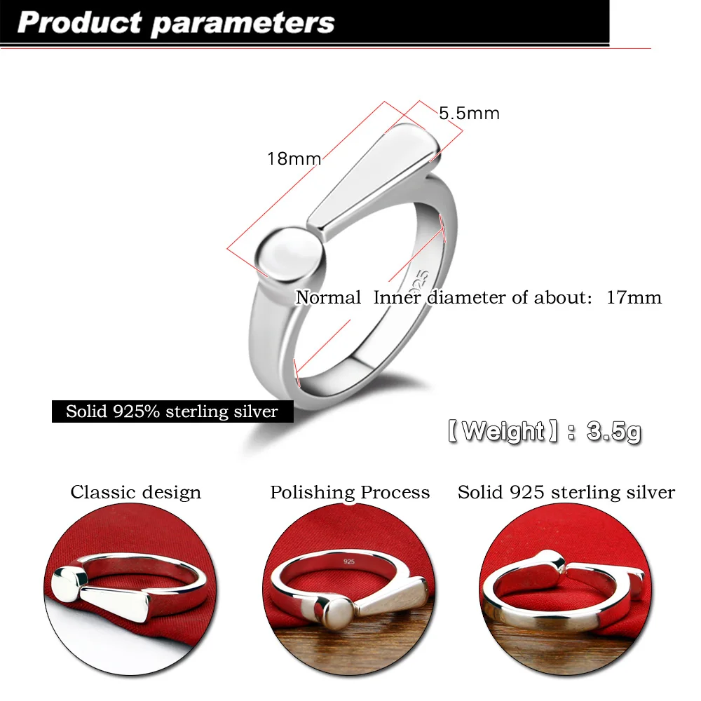925 Sterling Silver Couple Rings for Women Wedding Finger Ring with Question Mark And Exclamation Mark Jewelry Gift