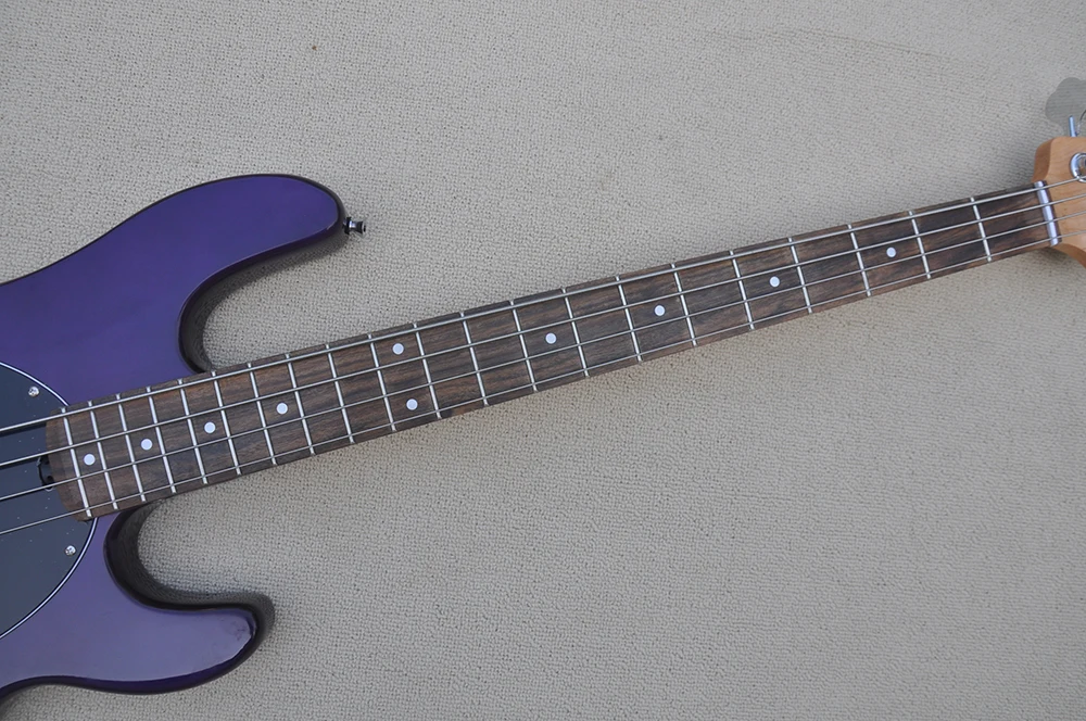 4 Strings Purple Electric Bass Guitar,Rosewood Fretboard