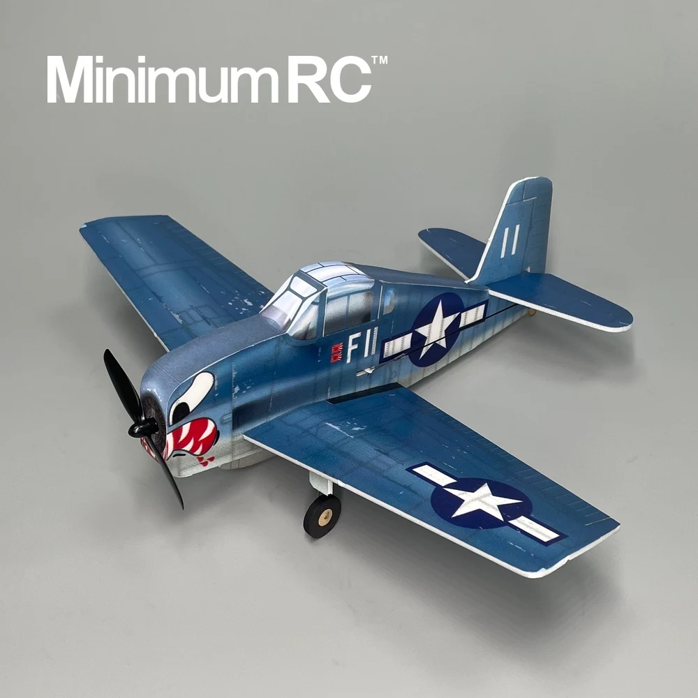 الحد الأدنى RC F6F Hellcat 4 قنوات مقاتلة 320 مم لعبة طائرة التحكم عن بعد