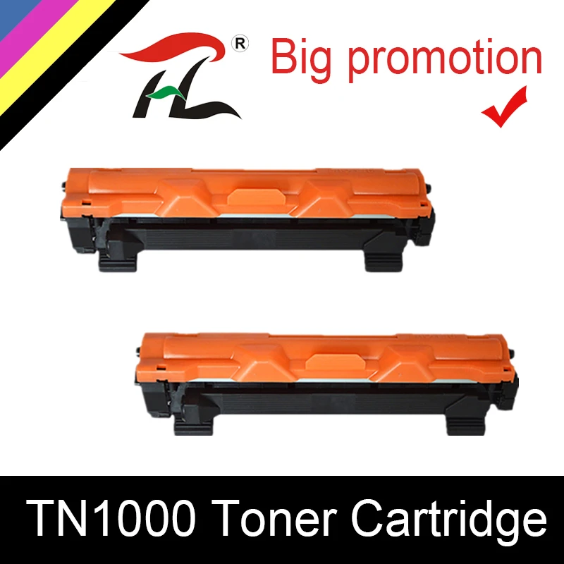 

HTL 2 шт. TN1000 тонер-картридж, совместимый для Brother TN1030 TN1050 TN1060 TN1070 TN1075 HL-1110 1210 MFC-1810 DCP-1510 1610 Вт