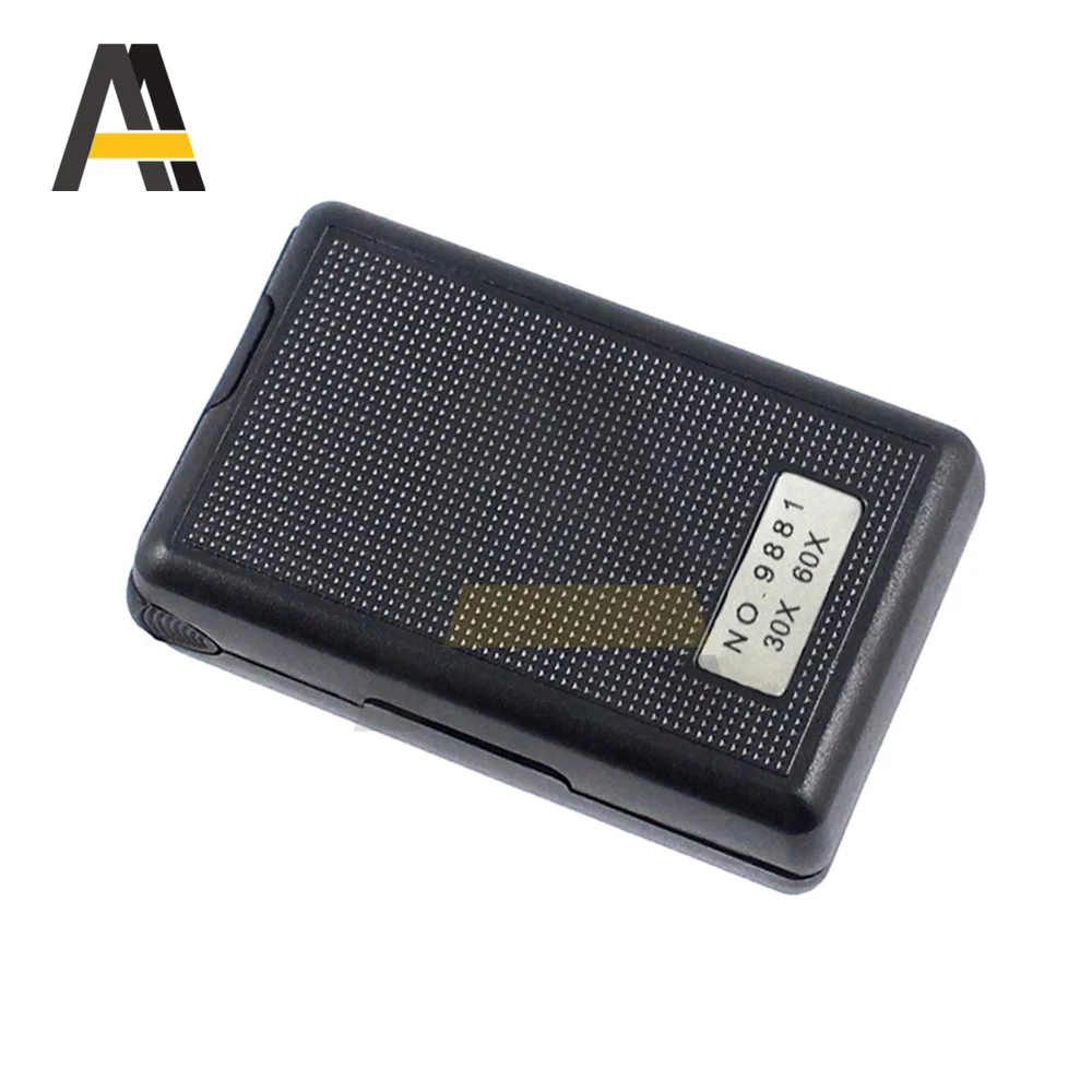 30x/60x dobrável olho lupa de vidro led com led lente óptica lupa luz para jóias relógio ferramentas reparo portátil