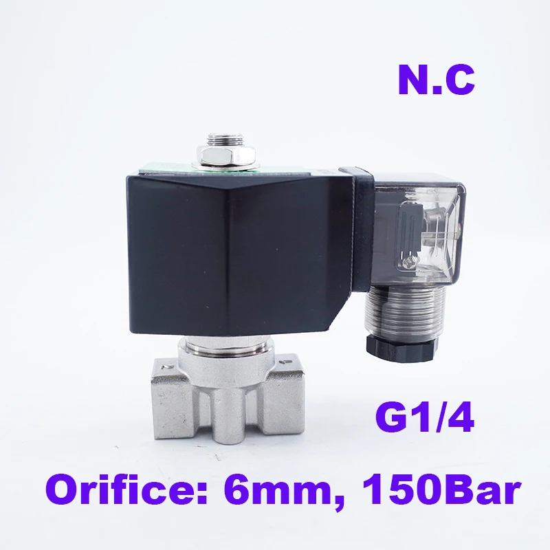 GOGO 150Bar GSPG-06 2 way water high pressure solenoid valve 1/4"