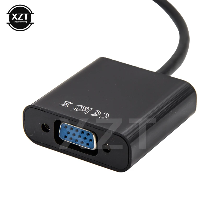 Kompatybilny z HDMI na kabel adaptera VGA męski na żeński konwerter 1080P VGA Jack 3.5 przewód AUX USB zasilanie do komputera projektor do laptopa TV