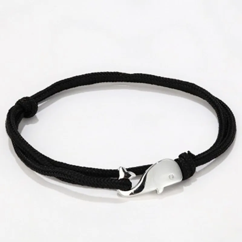 New Style Whale Bracelet Parachute Cord Whale Tail Anchor Bracelet Men Women FashionJewelry Whale Bracelets