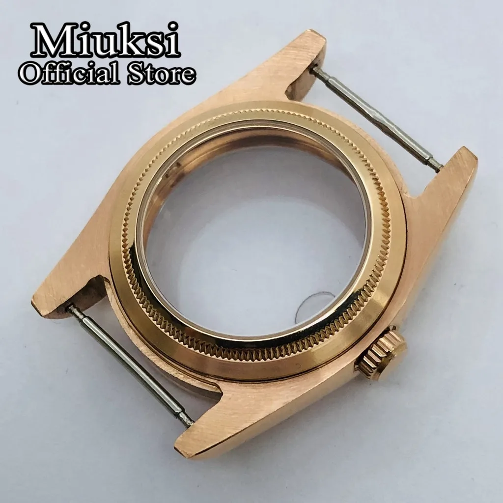 Miuksi 36mm/40mm rose gold case sapphire glass fit NH35 NH36 ETA2824 2836 PT5000 Miyota8215 821A Mingzhu DG2813 3804 movement