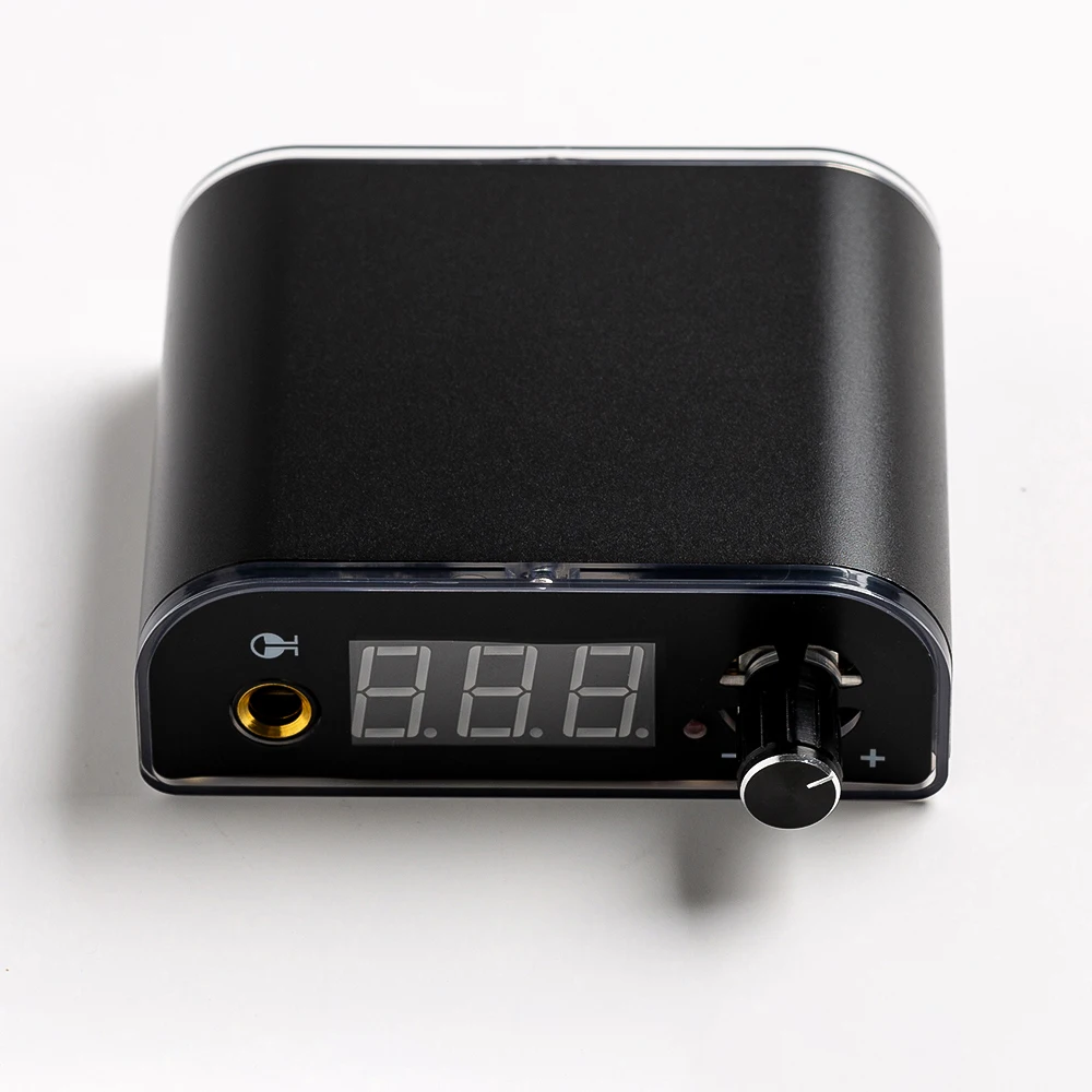 Portable Mini Tattoo Power Supply LED Digital Display for Standard Rotary Machine Foot Pedal Switch