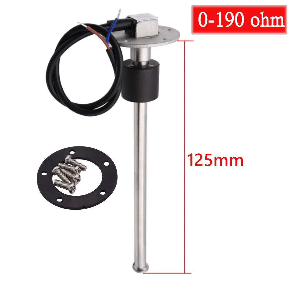 Maßgeschneiderter Wasserstandsmesser, 125 mm, 150 mm, 200 mm, 250 mm, 500 mm, 190 Ohm, 240–33 Ohm, Kraftstoffstandsensor, Kraftstoffmessgeräte für Boot, Auto