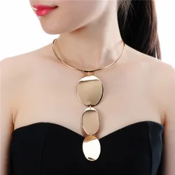 Fashion Punk Torques Choker Long Pendants Necklaces For Women 2022 Alloy Statement Necklaces Metal Jewelry Accessories Wholesale