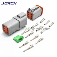 5 Juegos de conector eléctrico macho hembra impermeable Deutsch DT de 6 pines DT04-6P DT06-6S con terminales