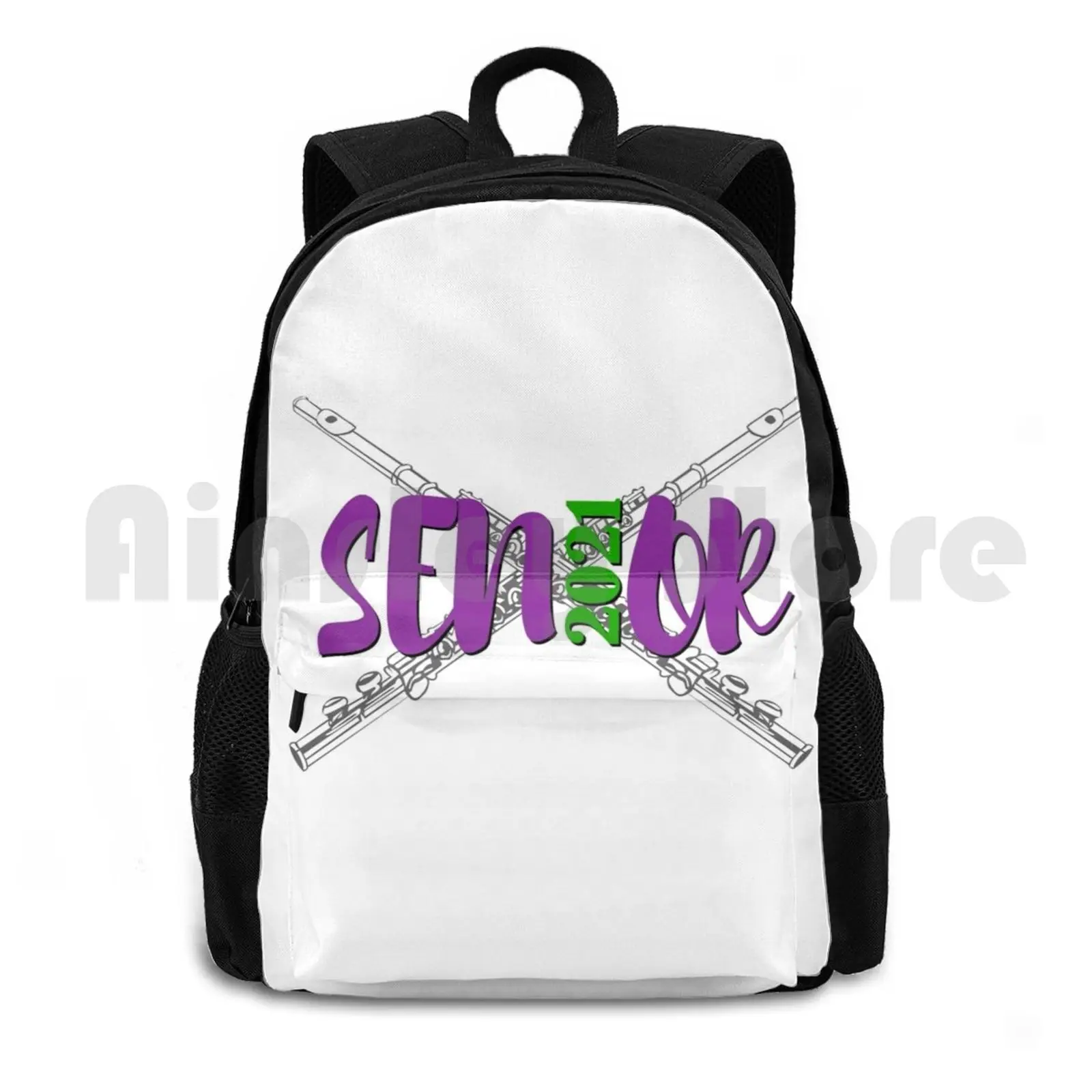 Senior-Class Of 2021-Flute Outdoor Hiking Backpack Riding Climbing Sports Bag Band Marching Band Marching High School Band High