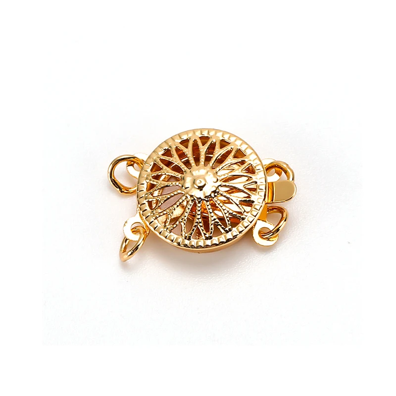 

925 Sterling Silver Pearl Necklace Bracelet Connection Buckle Head Multi-row Button Hasp DIY Accessories Jewelry