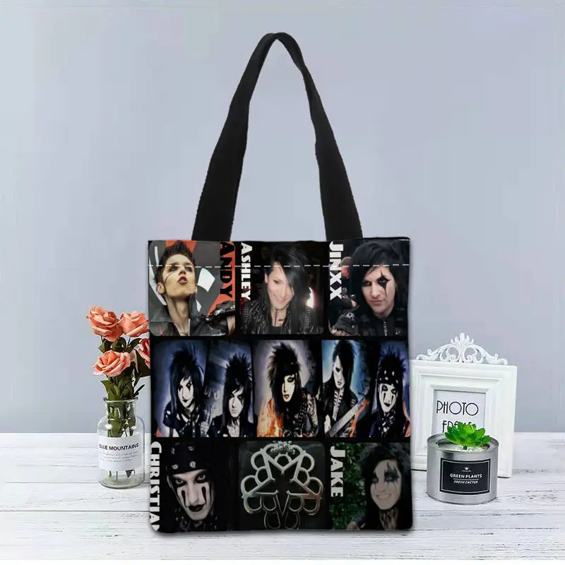 Neue benutzerdefinierte Black Veil Brides gedruckt Handtasche Leinwand Tragetaschen Einkaufen Reisen lässig nützliche Umhängetasche Frauen Tasche