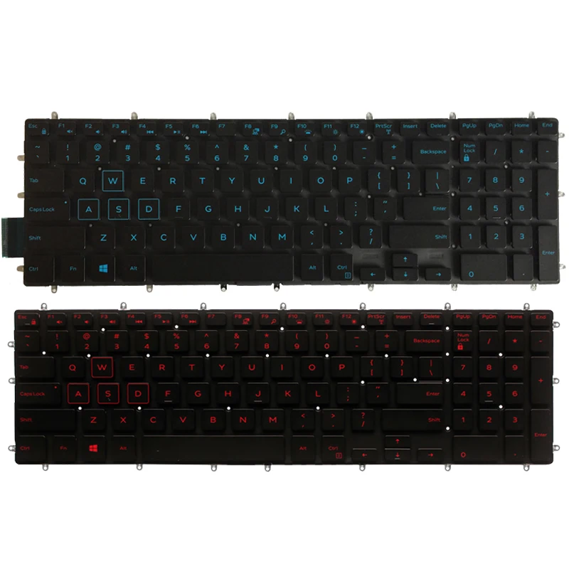 Pop US laptop keyboard for Dell G3 15 3579 3779 G5 15 5587 G7 15 7588 keyboard layout blue/red Backlit