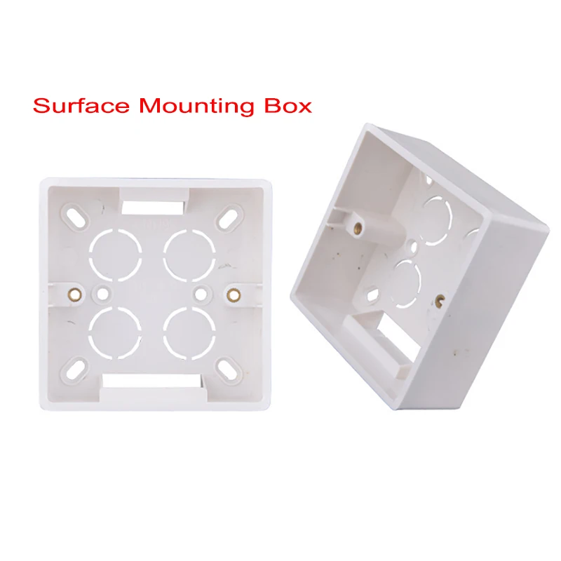 SANDIY Wall Box Surface Mounting Lamp Switch Light Socket 86mm*35mm Type External Apply Outside White Junction Boxes