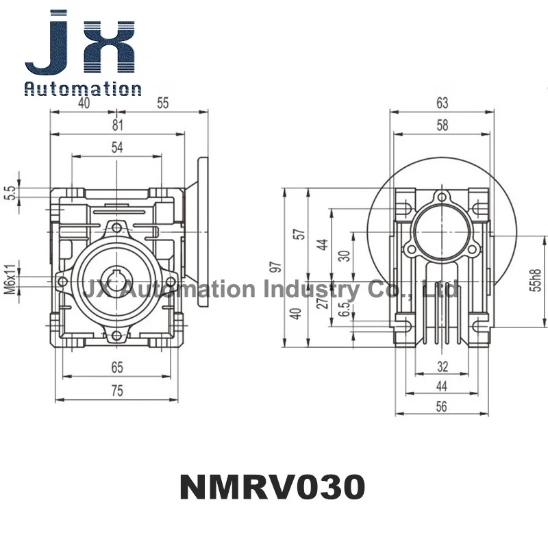 الألومنيوم دودة والعتاد المخفض NMRV030 ثقب الإخراج 14 مللي متر مفتاح العرض 5 مللي متر ل السائر/محرك سيرفو