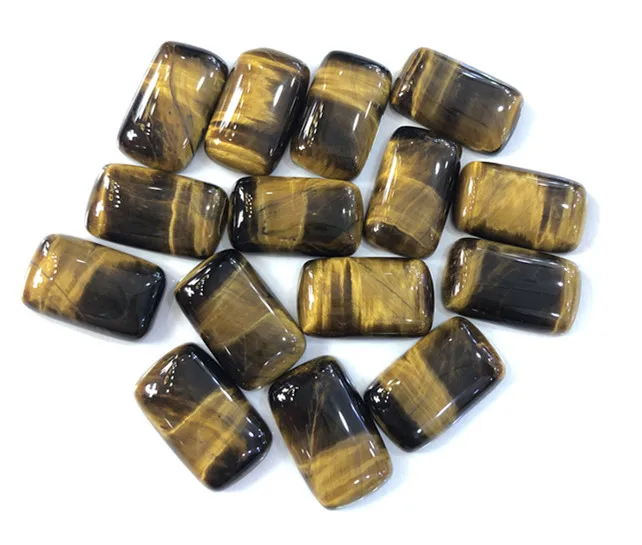 Natural Tiger Eye Cabochon 15x25mm Rectangle Cabochon,Gem Stone Jewelry Ring Face Pendnat jewelry accessories 10pcs/lot