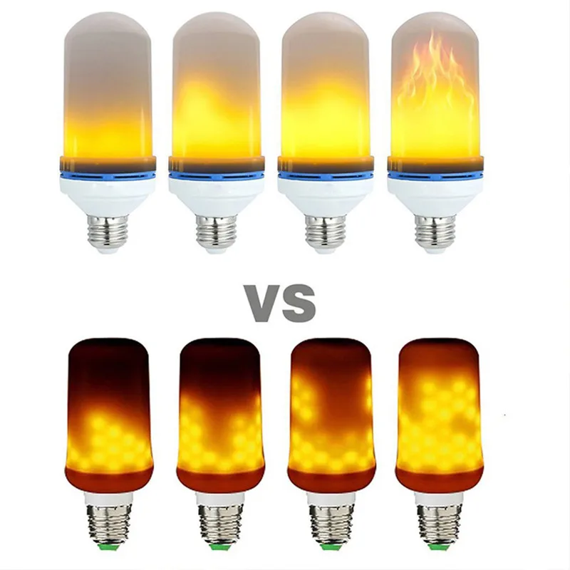 99LED E27 B22 Flame Lamps 85-265V 4 Modes LED Flame Effect Light Bulb Flickering Emulation Fire Light LED Bulbs