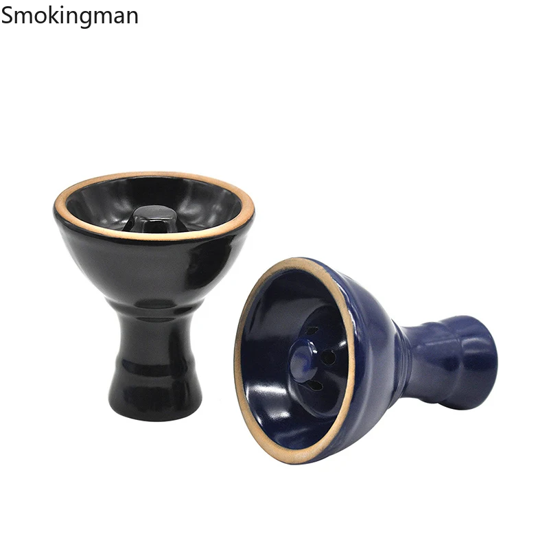 Ceramic Vortex Shisha Hookah Bowl Diameter 7cm Height 8cm 2 Colors with Holes in the Top Tower Advanced Version of the Phunnel