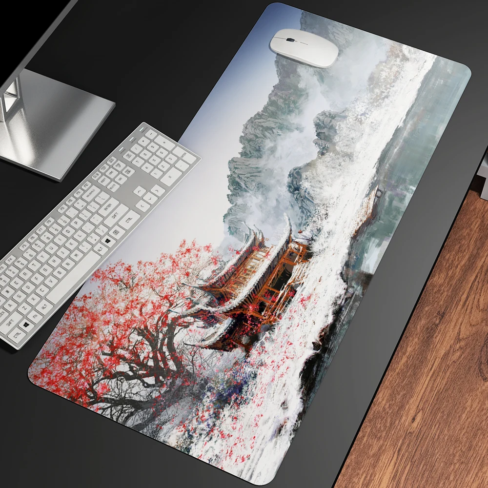 Chinese Stijl Leuke Plum Muismat Oversized Xxl Nationale Tij Game Bureau Pad Computer Pad Toetsenbord Pad Bureau Anime Mousepad