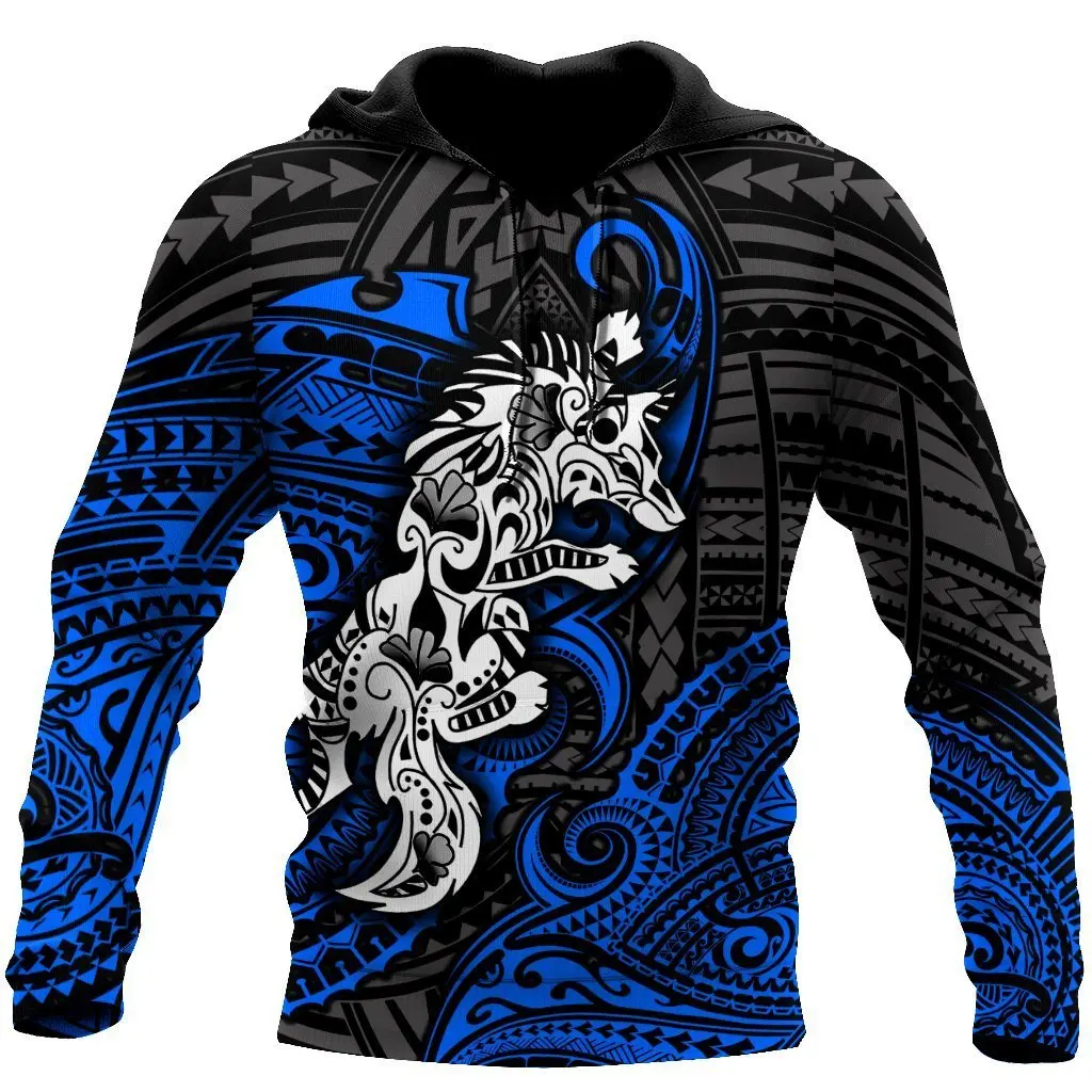 

Polynesian Wolf Tattoo 3D Printed Autumn Men Hoodies Unisex Casual Pullover Zip Hoodie Streetwear sudadera hombre DW0534