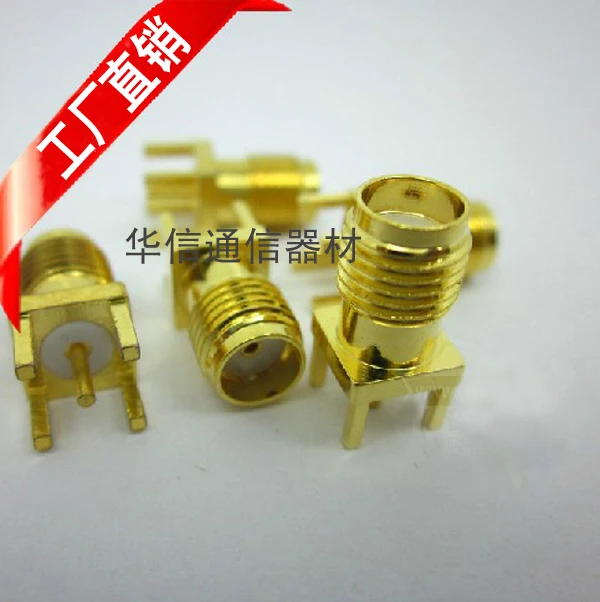 5Pcs Gold PCB Mount SMA Female connector Plug Straight RF Connector Adapter SMA-KE connector Jack Panel Mount for GPS GSM 3G 4G