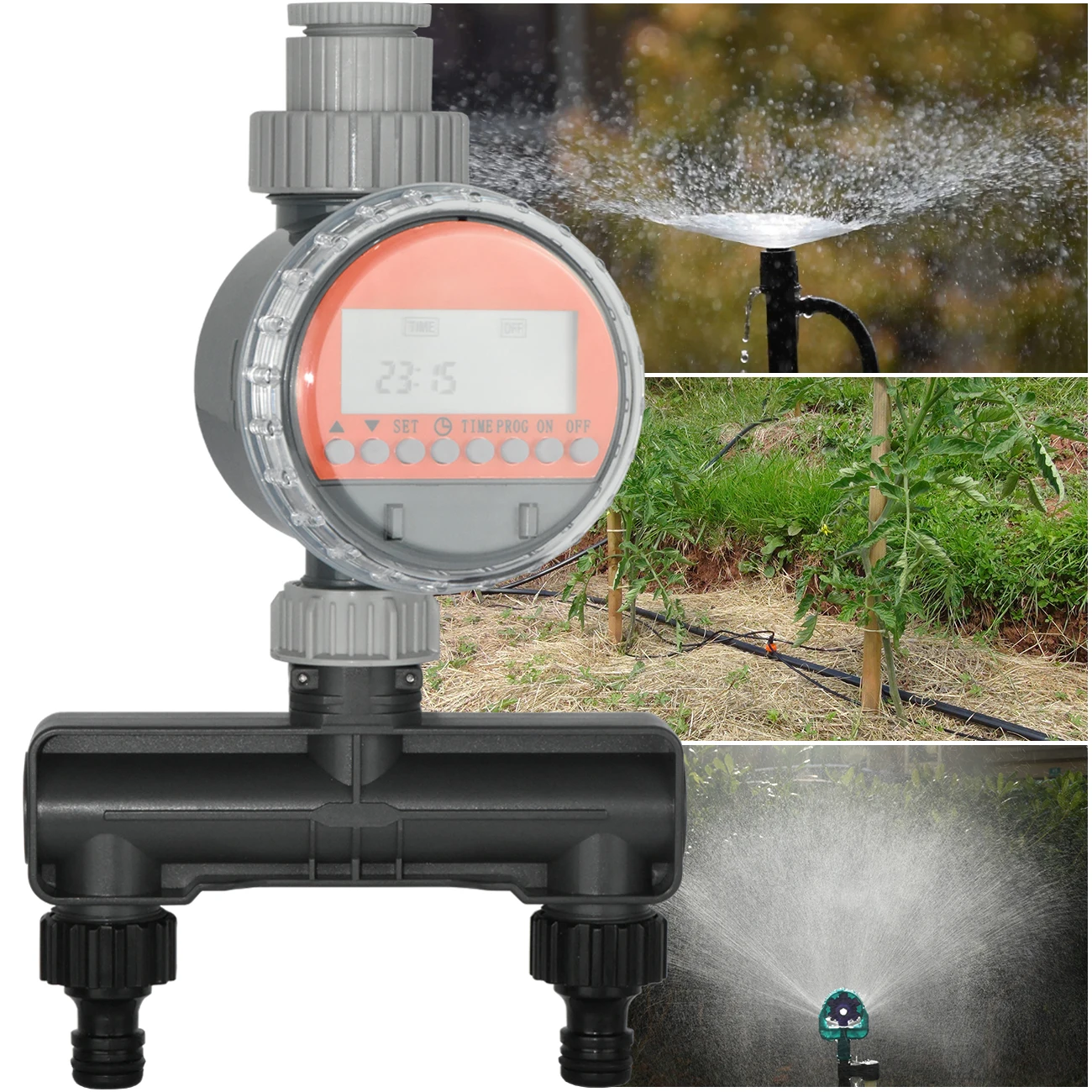 

KESLA Garden Irrigation Ball Valve Water Timer LCD Automatic Electronic Irrigator Home Watering Controller System Greenhouse