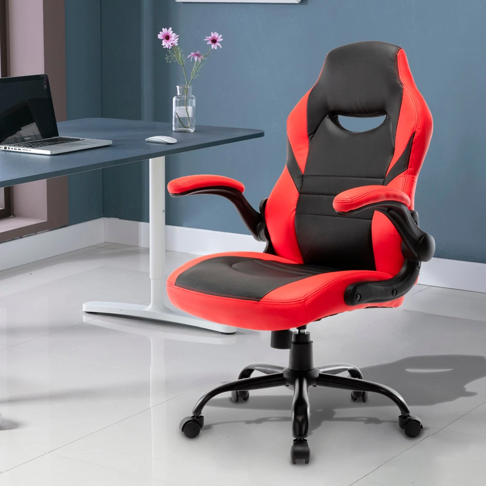 Gaming Chair High Back Ergonomic Adjustable Office Chair Gamer Racing Executive Task Swivel Computer Chair PU Leather Desk Chair
