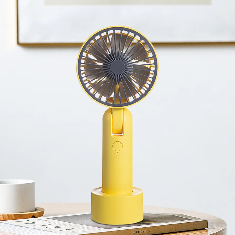 Portable Mini Fan Handheld Air Cooler 3 Speed Adjustable USB Rechargeable Small Fan for Home Office