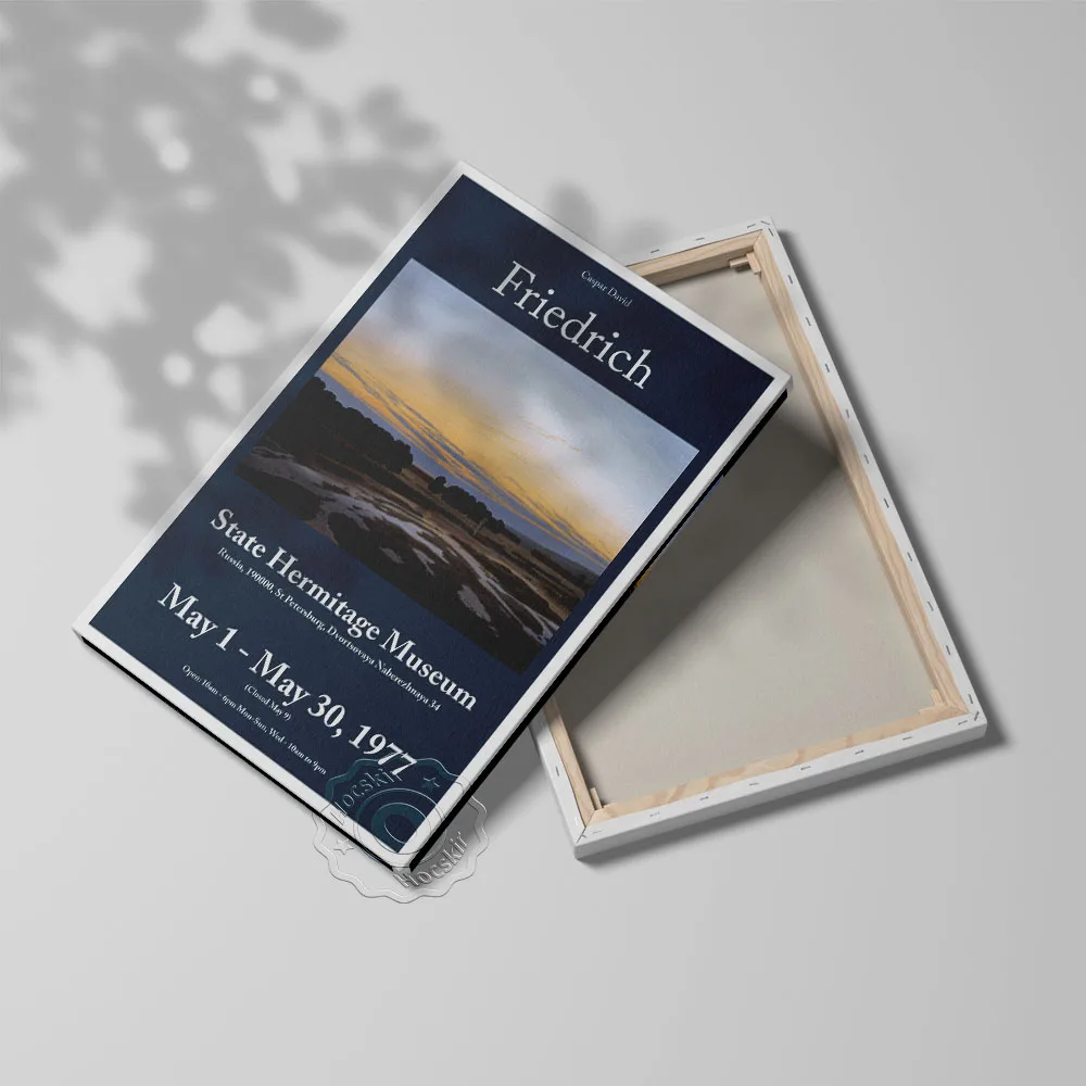 ملصق المعرض الكلاسيكي من كاسبا ديفيد فريدريش، لوحة فريدريش جروسي جييه بالقرب من دريسدن، لوحة جدارية رومانسية ألمانية #4