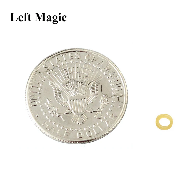 Two Folding Coin Bite And Restored Coin Dollar Version Magic Tricks Coin In Beer Bottle Close-Up Street Trick Illusion
