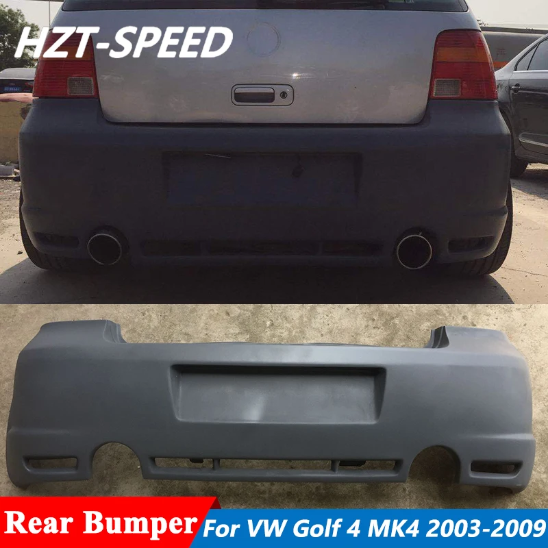 Unpainted ABS Material Car Body Kit Rear Bumper For VW Golf 4 MK4 Facelift R32 Style 2003-2009