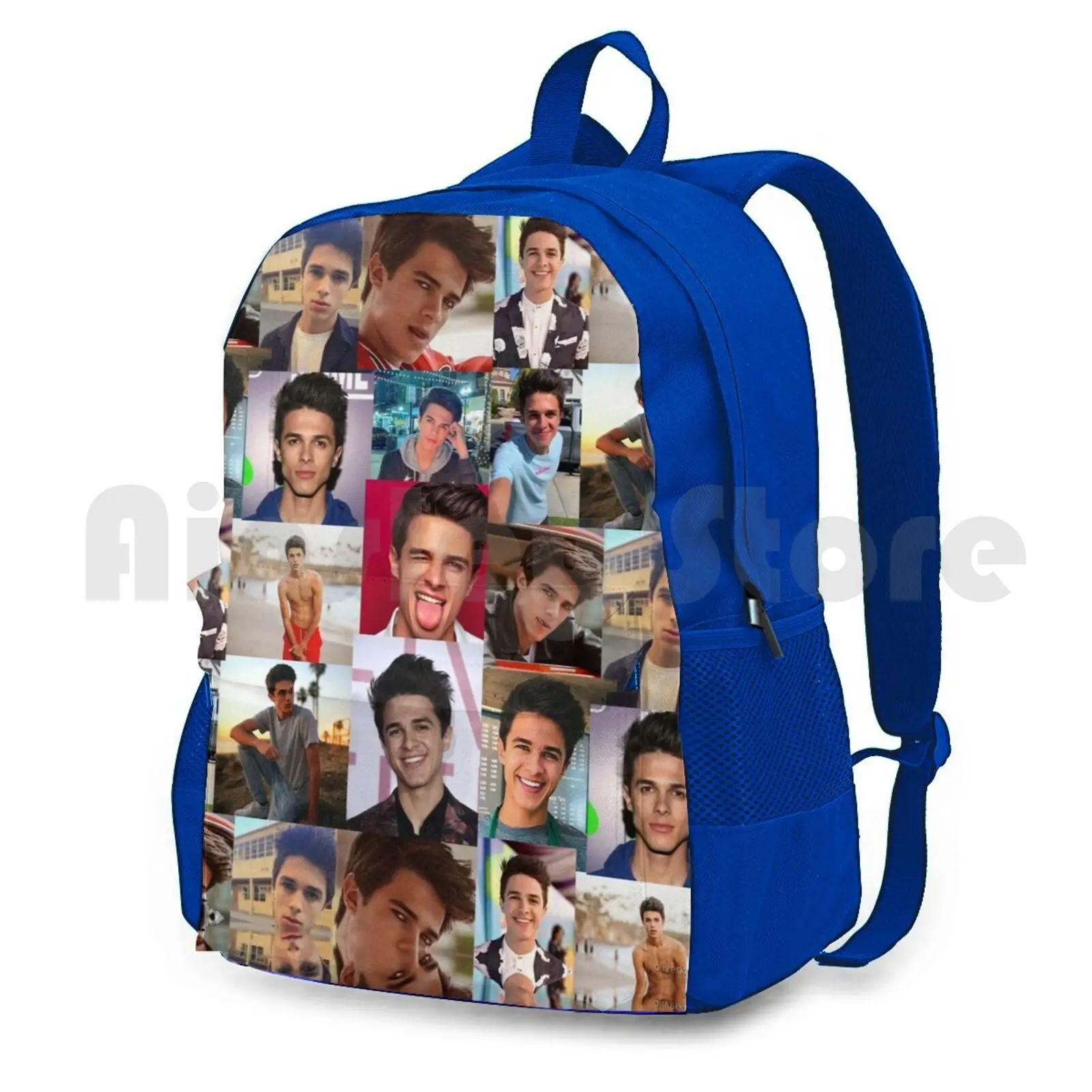 Brent Rivera Collage Artwork Outdoor Hiking Backpack Waterproof Camping Travel Brent Rivera Rivera Brent Brent Rivera Collage