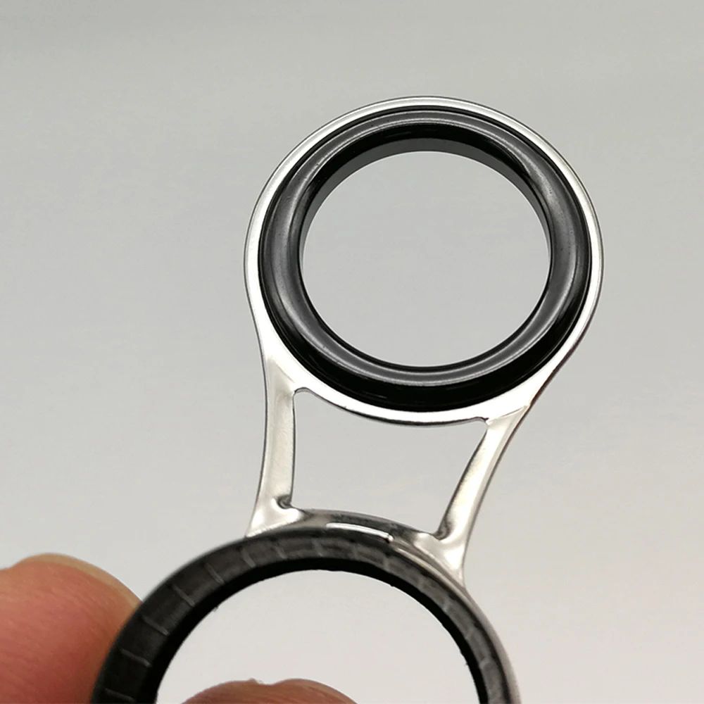 8 Stück 5-10 # Angelruten-Führungsring-Set, universelles Reparatur-DIY-Kit für Meeres- und Felsenangeln, verschiedene Größen, Spitzenring 7-15 mm Durchmesser – Detail 12
