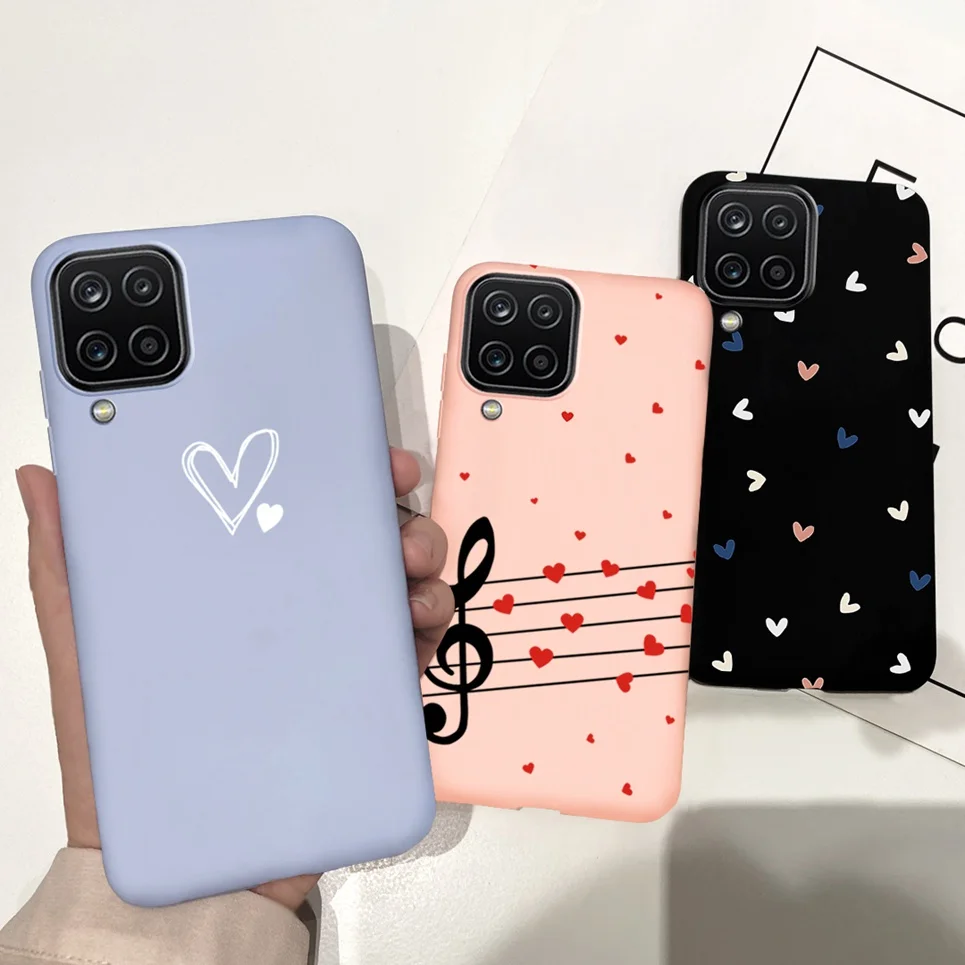 For Cover Samsung Galaxy A12 A125F A32 A42 A52 5G Case Copule Back Cover For Samsung A42 A 12 Matte Silicone Cover Samsung A32